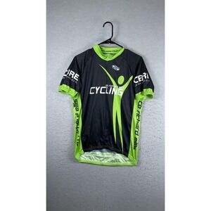 Suarez CB Richard Ellis Cycling Jersey Mens XL Black Green‎ Full Zip Bike Shirt